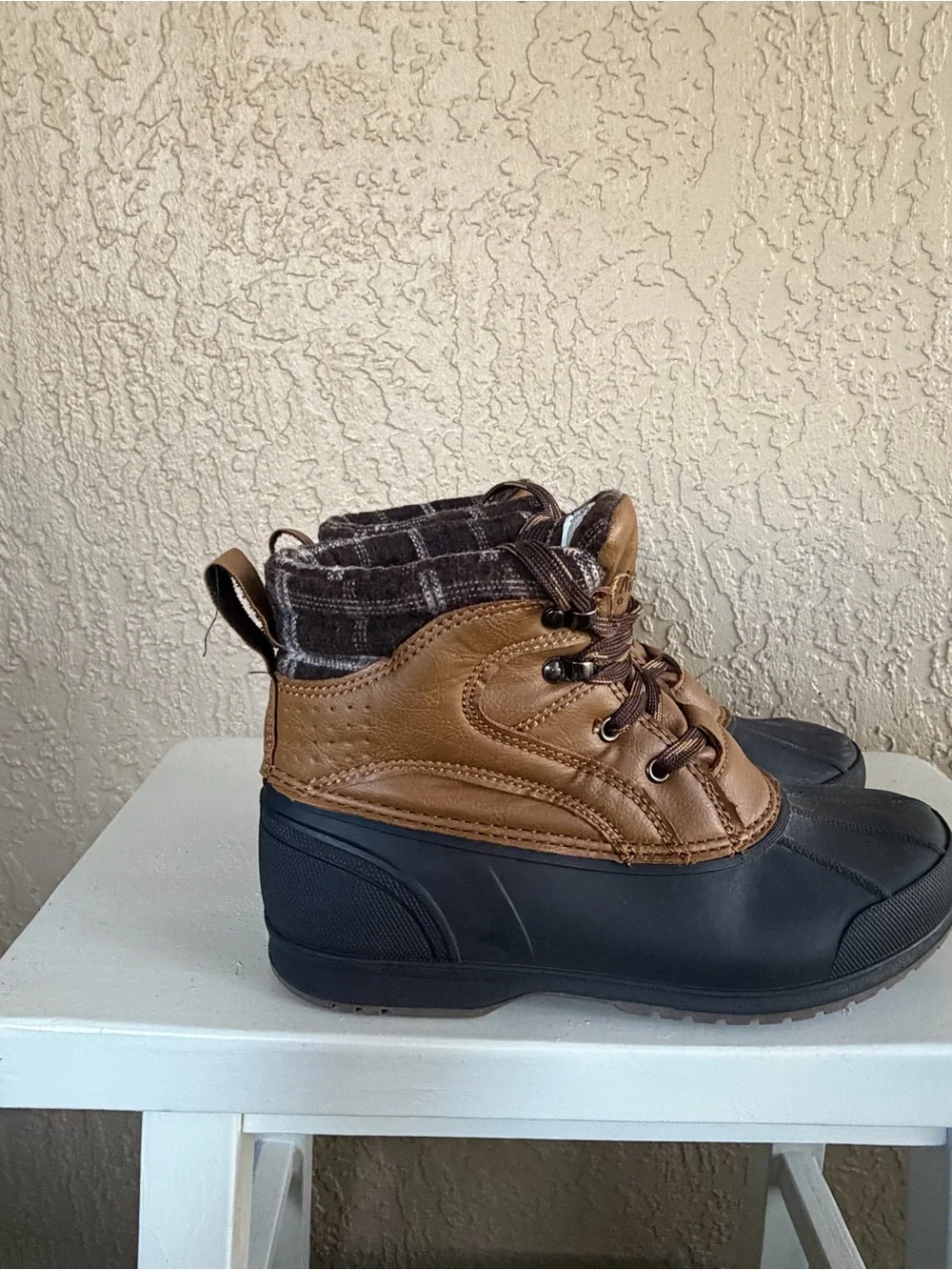 Magellan Outdoors Kids Brown and Black Waterproof Duck Boots
